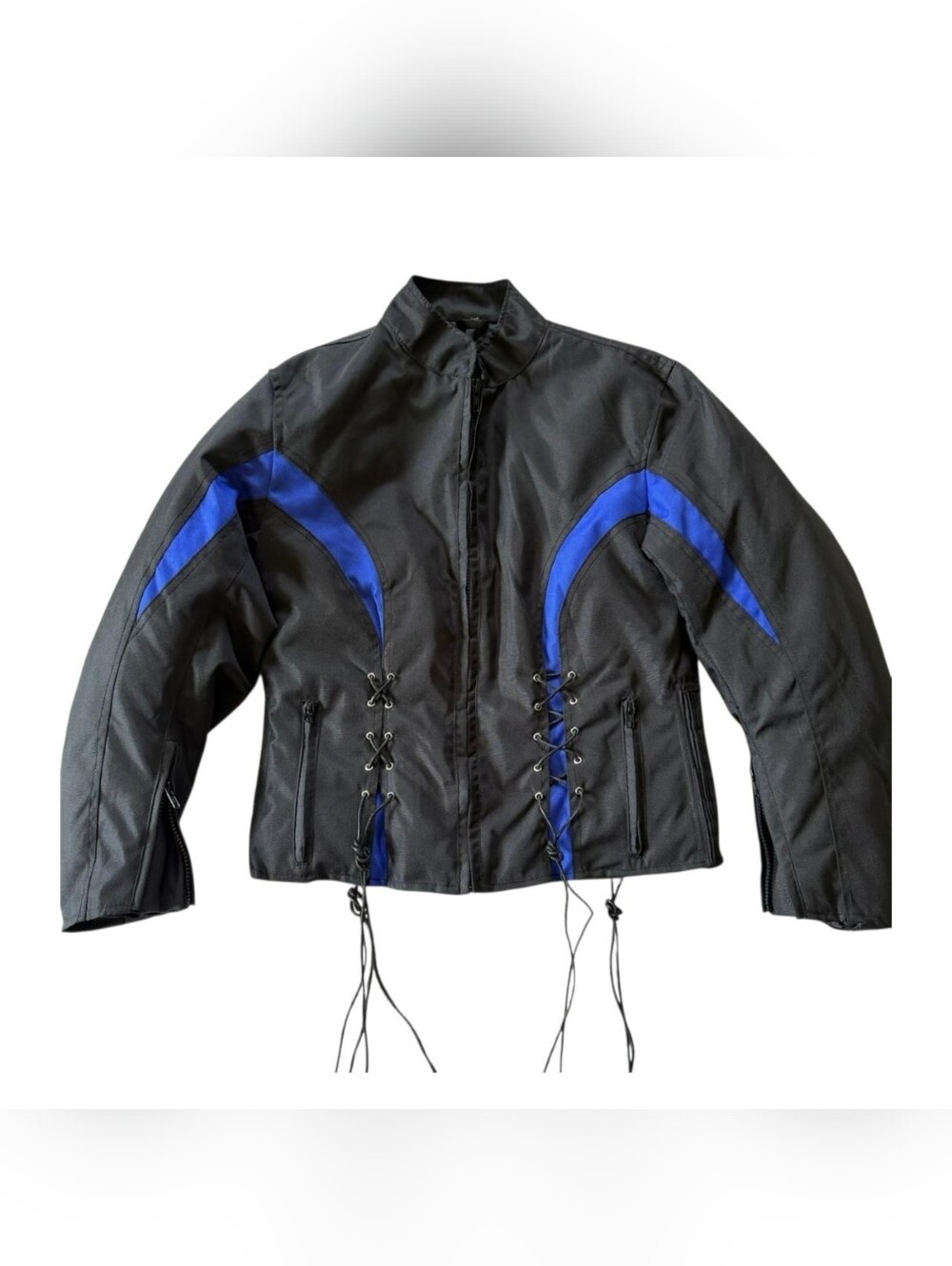 Y2K Vance Leathers Lace Up Motorcycle Jacket Sz XS Womens